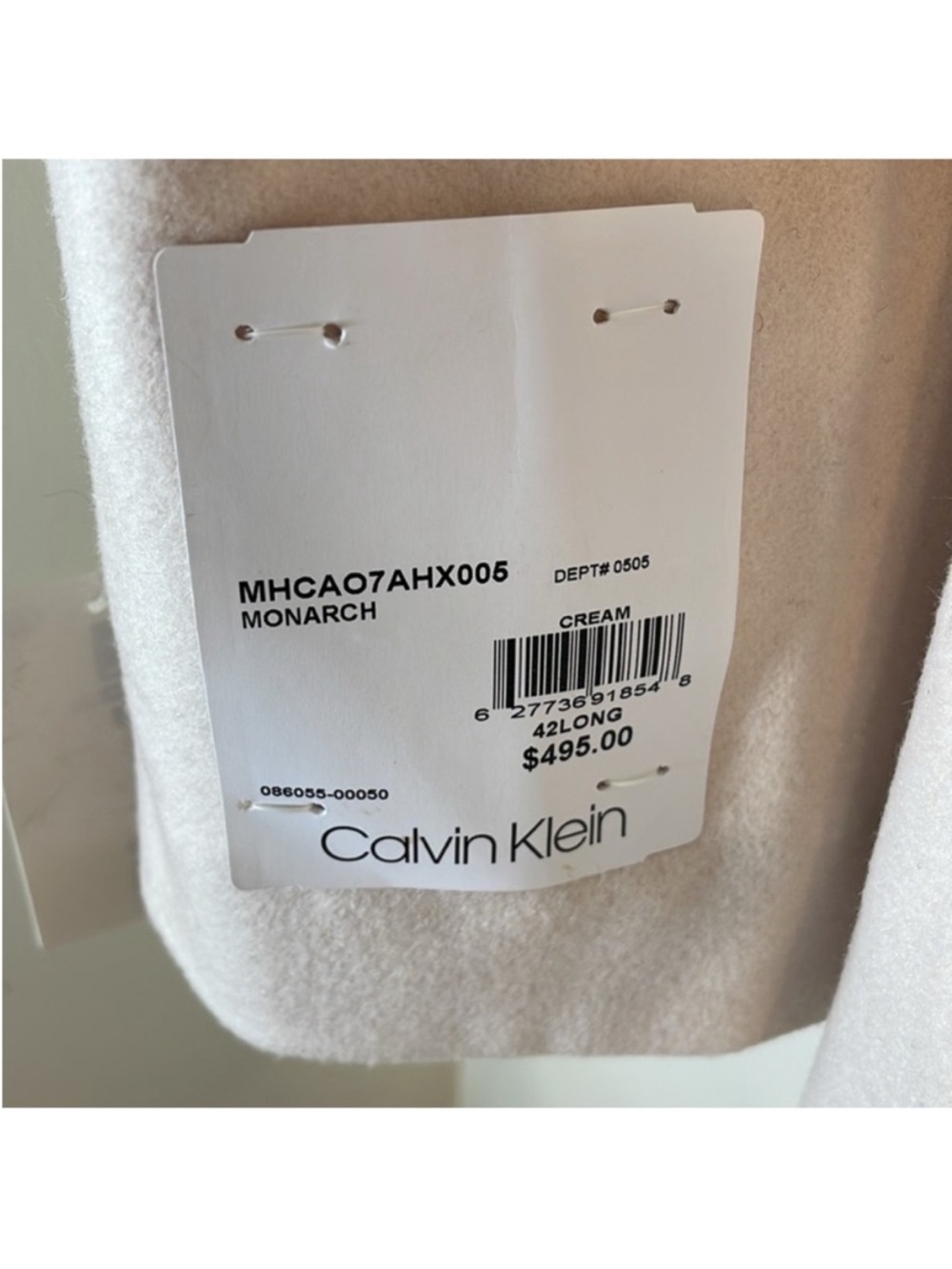 Calvin Klein Wool Blend Slim Fit Double Breasted Pea Coat. 42 Long. NWT. $495! - Picture 3 of 15